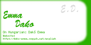emma dako business card