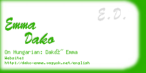 emma dako business card